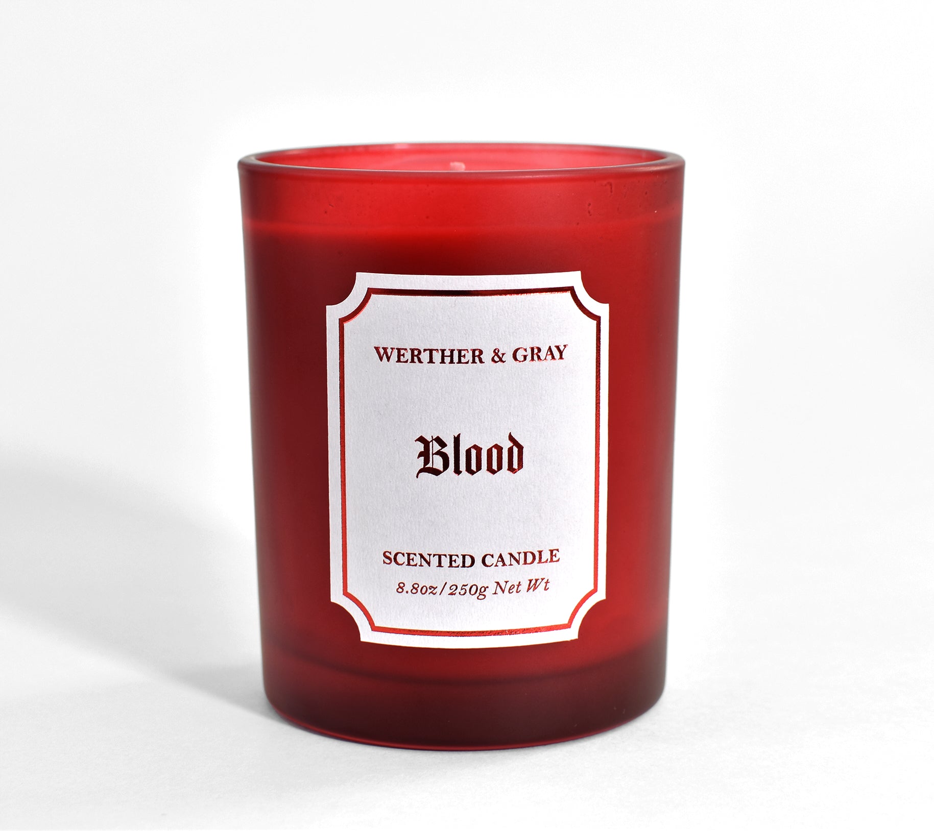 Blood, Scented Candle, 8.8oz, The Red Collection – Werther & Gray